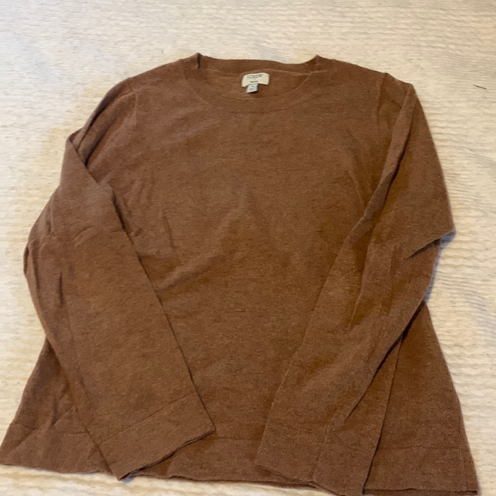 J. Crew Teddie sweater, brown, nwot, size medium